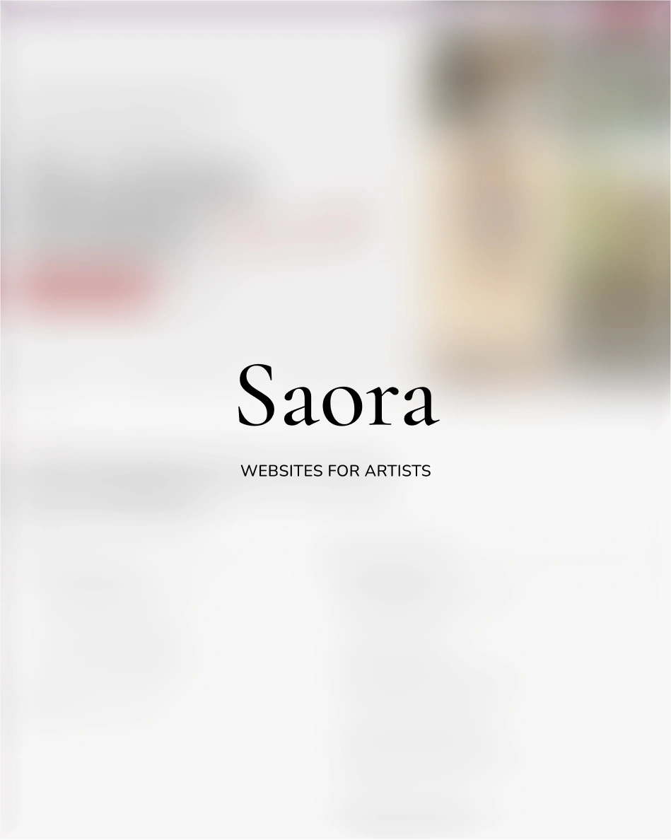 The Saora website — portfolio websites for artists