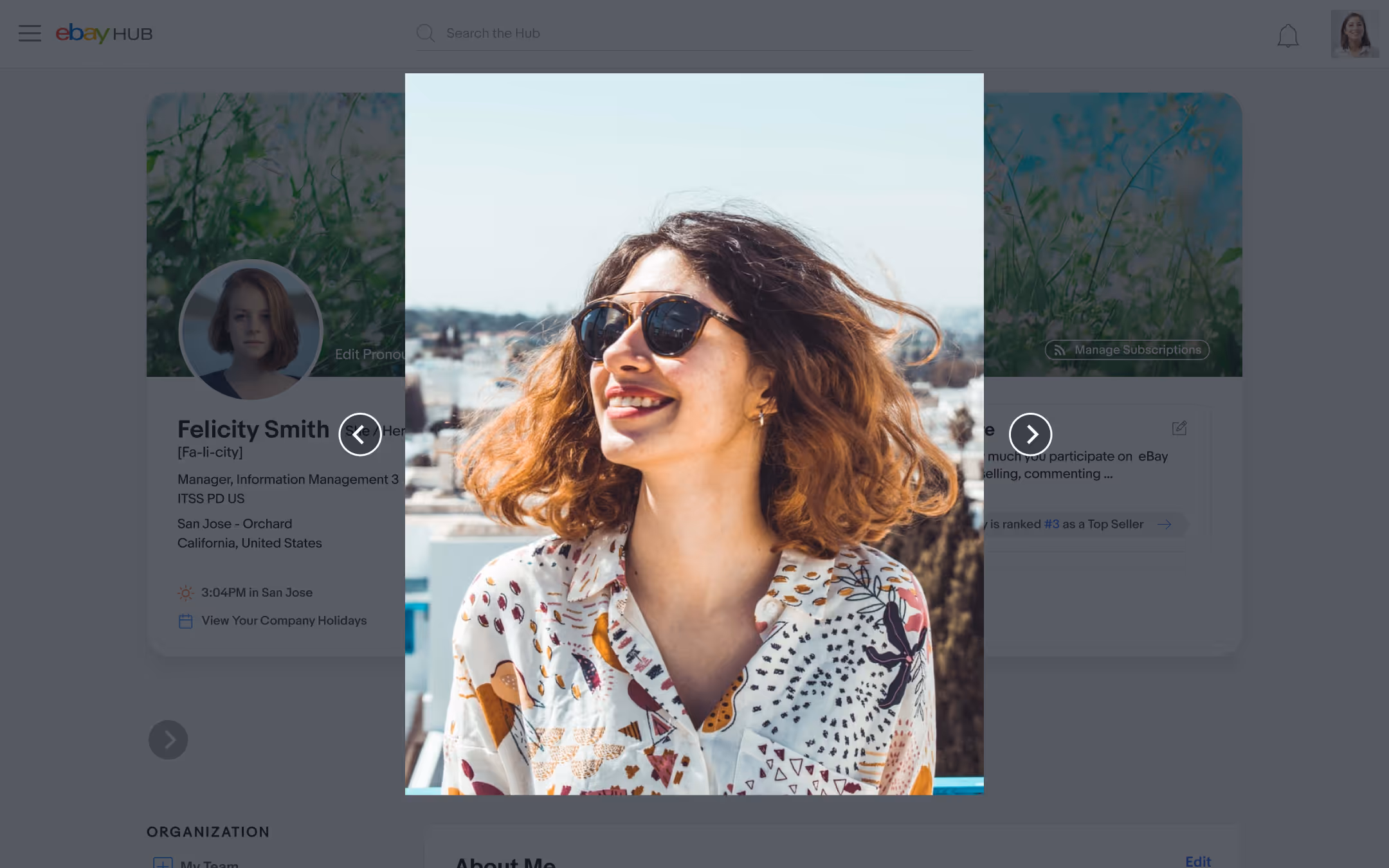 Profile with a large cover photo