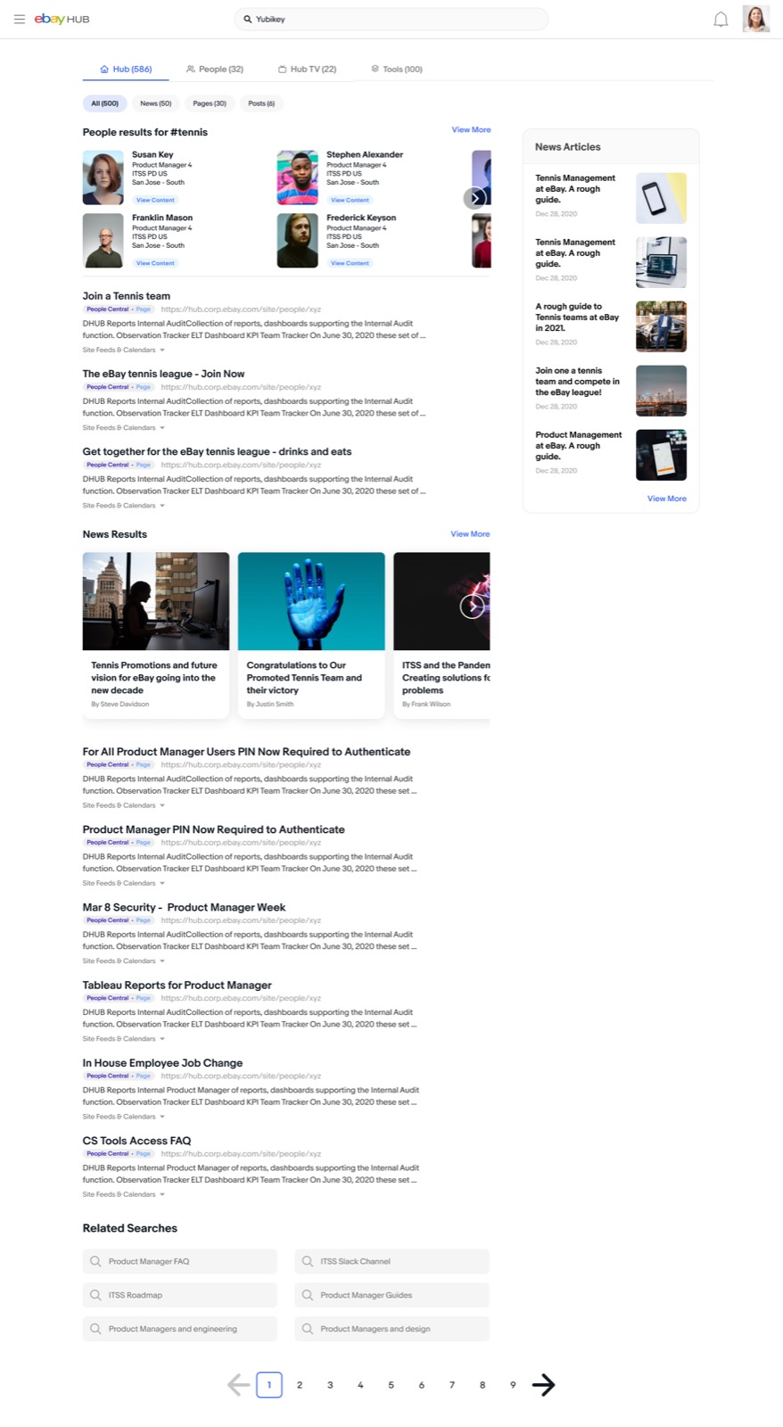 People search results in a grid of profile cards
